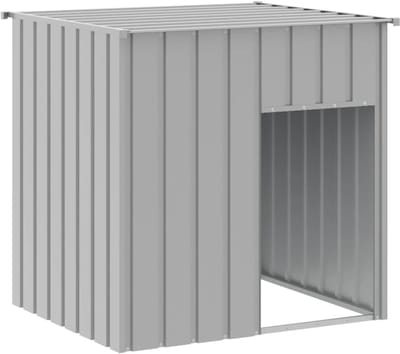 Hondenhok - Buiten - Bench - Ren - Weerbestendig - Kennel - Rek - Lichtgrijs