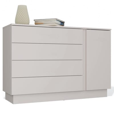 Moderne ladekast AMBER 1D4S - 1 deur & 4 lades | Kleur: Kasjmier | Maat: 125x84x40 cm