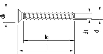 Betonschroeven - Metaalschroeven - Bevestigen in Steen - Verzonken Kop - TX 60x140 - Zilver