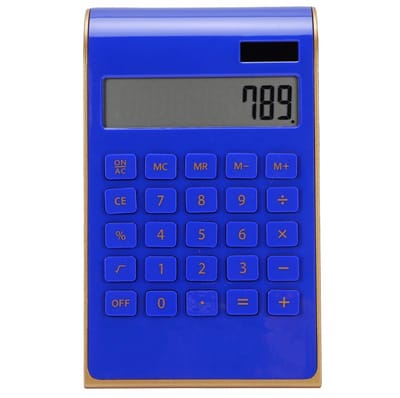 longziming -Taschenrechner - Rekenmachine - Zakrekenmachine - 10-stellig LCD-scherm - Dubbel Voedingssysteem - Duurzaam Kunststof - Ergonomisch Ontwerp - Ideaal Voor Kantoor En Onderweg - 1 Stuk - Blauw
