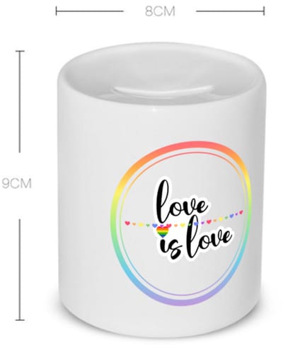Akyol - lgbtq cadeau - Spaarpot - Lgbt - pride vlag - lgbtq cadeau - met opdruk - lgbt - pride month - lgbtq vlag - gay pride - met tekst - opdruk - leuke pride spullen - verjaardag - cadeau - gift - 350 ML inhoud