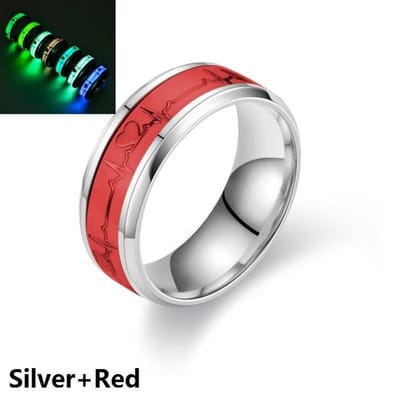 Mode Blauw Liefde Hart Lichtgevend Fluorescerende Ring Voor Koppels Gloeit In Het Donker Koperkleurig Vinger Liefde Band Ringen Sieraden Cadeau 9