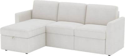 Nordhus-Sofa 3-zitter met opbergruimte omkeerbare chaise stof crème