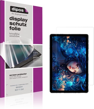 dipos – 2x Beschermfolie geschikt voor BIEGEDY B23 11 Zoll | Krasbestendige & heldere Screenprotector Ultra-Thin