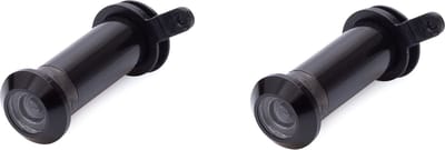 Deurspion - 2x - zwart - massief messing - 1,2 cm - 160 graden - deurbeveiliging