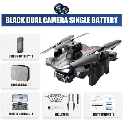 P11 Pro Drone 8k Profesional 5000m 30 Minuten GPS ESC Dual-Camera Omnidirectionele Obstakel vermijden Quadrotor Drone voor Kinderen Geschenk Speelgoed 1 battery zwart