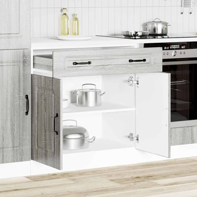 vidaXL - Onderkast - Kalmar - bewerkt - hout - grijs - sonoma - eiken