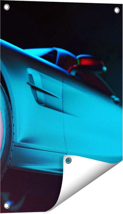 Gards Tuinposter Moderne Sportwagen Auto - 40x60 cm - Tuindoek - Tuindecoratie - Wanddecoratie buiten - Tuinschilderij