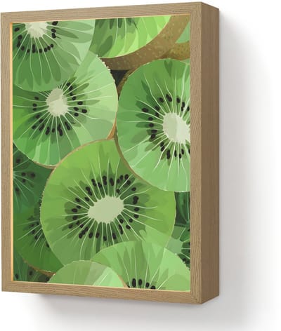 Wandlamp 30x40 cm - Oplaadbaar - Kiwi - Groen - Pitten - Wandlampen binnen woonkamer - Slaapkamer lamp - Decoratieve nachtlamp - Vloerlamp draadloos