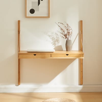 Wandrek Tingvoll 85x85x36 cm bamboe naturel [en.casa]