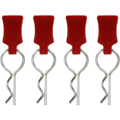 RC Auto Carrosserie Clips Pin 4 STUKS Compatibel met Traxxas Hsp Redcat Rc4wd Tamiya Axiale scx10 D90 rood