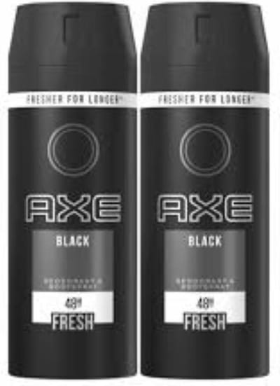 AXE BLACK DEODORANT SPRAY / ALL OVER BODY SPRAY - DUOPAK