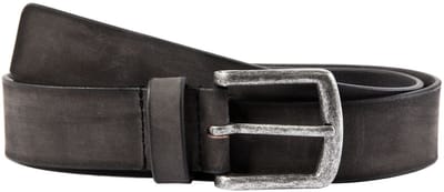 Leonardo Verrelli Leonardo Verrelli unisex riem 90 cm - 140 cm (tailleomvang) in donkergrijs van 100% echt leer,