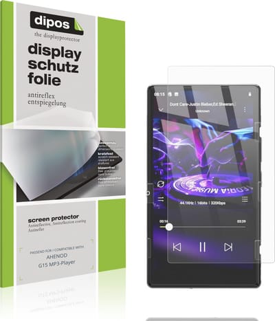 dipos – 4x Matte Beschermfolie geschikt voor AHENOD G15 MP3-Player | Krasbestendige & antireflecterende Screenprotector Ultra-Thin