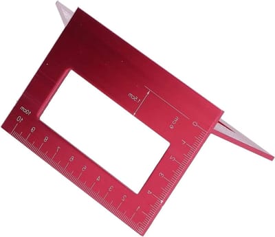 Vierkante T-vormige Schrijver - Gids Liniaal - Houtbewerking Meten - 45 en 90 Graden - 0-150 mm - Rood