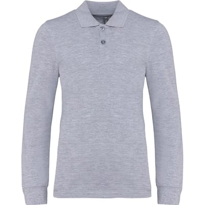 Kariban Kinderpolo lange mouwen K269 - Oxford Grey - 10/12 Y (10/12 ans)
