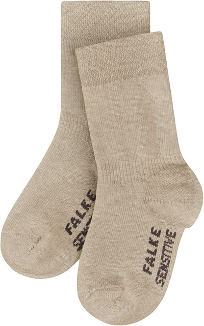 FALKE Sensitive met comfort tailleband katoen sokken baby beige - maat 62-68