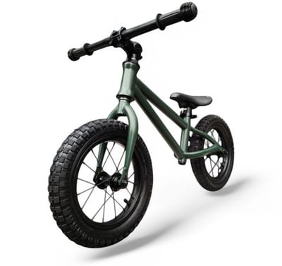 Jobber – Fatbike Loopfiets 2 jaar – Loopfietsen 12inch - Mat Groen