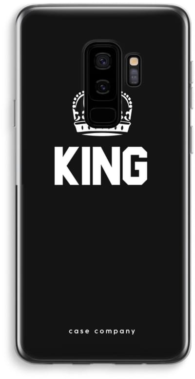 Case Company® - Hoesje geschikt voor Samsung Galaxy S9 Plus hoesje - King zwart - Soft Cover Telefoonhoesje - Bescherming aan alle Kanten en Schermrand