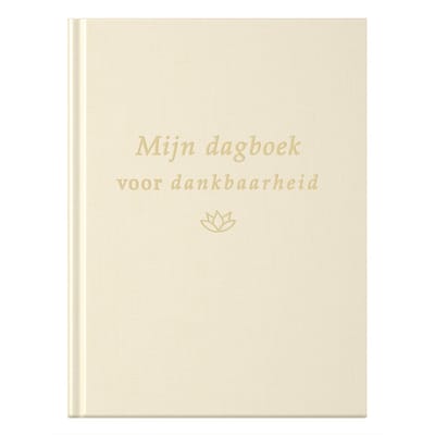 Fyllbooks - Dankbaarheidsdagboek - Invulboek - Linnen Cover - Créme met Goudfolie