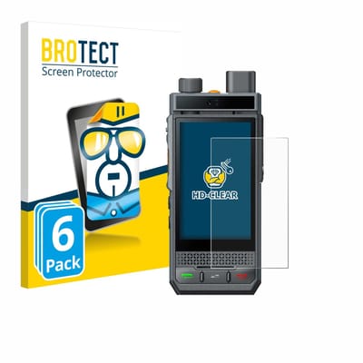 BROTECT - Screenprotector voor Hytera P60 - Folie Beschermfolie transparant 6 Stuks