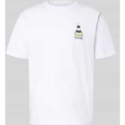 T-shirt met op de achterkant geplaatste print en logo-print