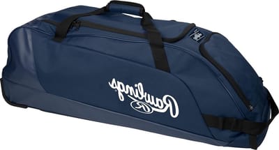 Sporttas op wielen - Sportuitrusting tas - Sportspullen vervoeren - Ruim en stevig - Plaats voor 4 bats - Marineblauw