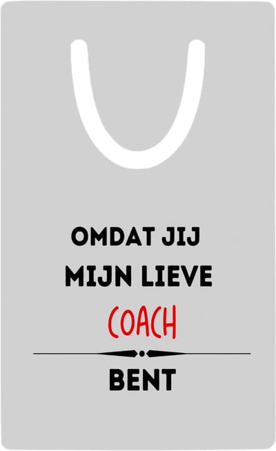 Hacebo® - omdat jij mijn lieve coach bent metalen boekenlegger - Coach - de liefste coach - sport - verjaardag - cadeautje voor coach - kado - geschenk Bladwijzer boekenleggers - 7.6 cm x 5cm