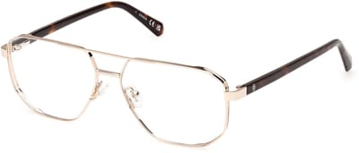 Lunettes de vue pour homme Guess Gu50135 032 Shiny Pale Gold/57-14-145 white