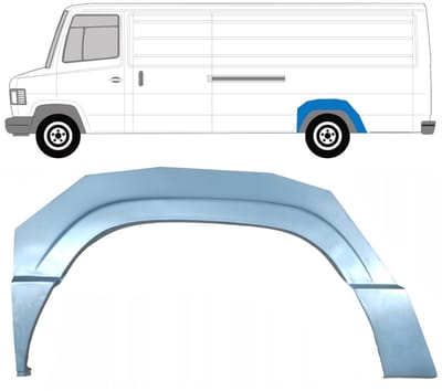 Reparatiepaneel achterspatbord voor Mercedes T2 1986-1996 / Links