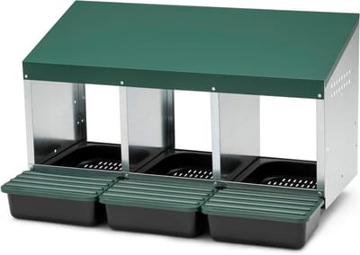 Kippen Legnest - Nestkast - Eieren Leggen - Met Ei Opvangbak - 79x49x49cm - Groen