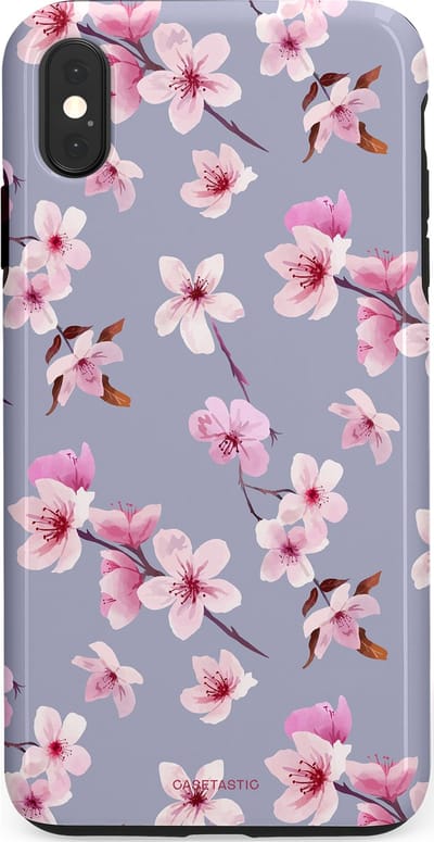 Casetastic Hoesje Geschikt voor Apple iPhone Xs Max - Stijlvolle Beschermende Duo-layer Case - Bloemsem Bries