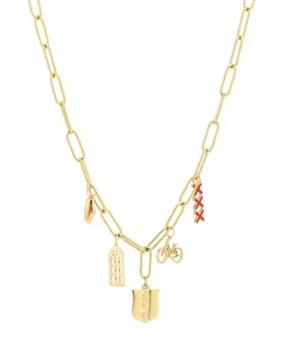 Michelle Bijou - Charms ketting - Nederland - Holland - Goud - Stainless steel