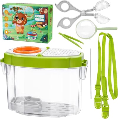 Bekerloepen voor Kinderen - Insecten Observatieset - Natuur Ontdekken - 5x Vergroting - 145 x 106 x 72 cm - Transparant