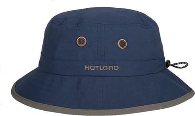 Hatland - UV Bucket hoed voor heren - Sal - anti-muggen - Leisteenblauw - maat S/M (56CM)