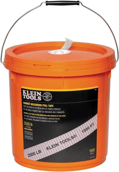 Meetlint voor Buis - Kabeltrekker Draad - Draad Trekken - Voorgesmeerd en Klitvrij - 2500LB x 1000 Voet - Oranje