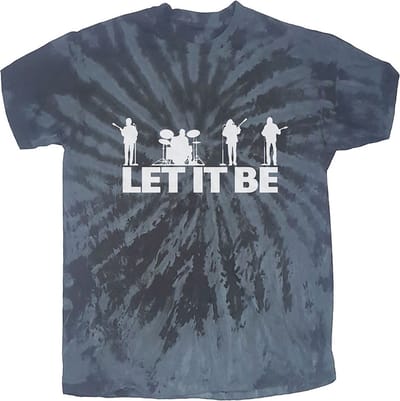 The Beatles - Let It Be Silhouette Heren T-shirt - S - Zwart/Grijs