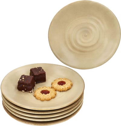 6-delig CLAY-set beige theeglazen van aardewerk voor 6 personen - 24321670