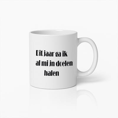 Motiverende Mok – Haal Dit Jaar Al Je Doelen – Inspirerend Cadeau