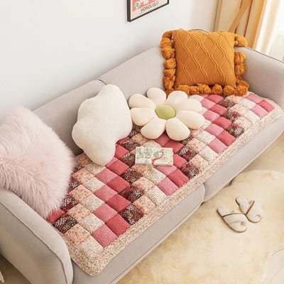Nieuwe Puur Katoen Antislip Bankkussen Retro Pastorale Antislip Verdikking Anti Kattenkrab Bankhoes 45x45cm 1pcs