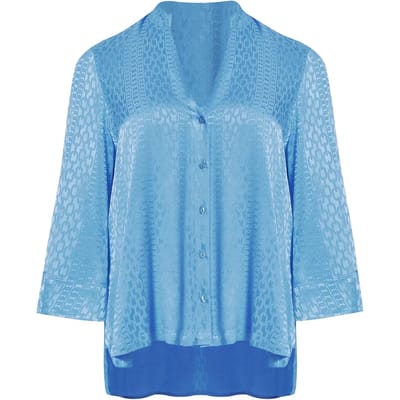 V-hals lange mouwen viscose blouse dames Mat Fashion