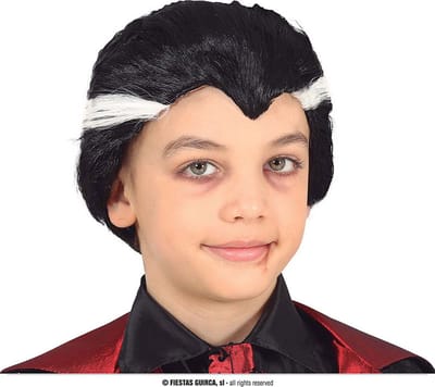 Fiestas Guirca - Pruik Dracula (kindermaat) - Halloween Pruik - Halloween accessoires - Halloween outfit - Pruiken - enge pruiken