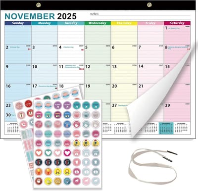 Bureaukalender 2025-2026 Groot Formaat 18 Maanden Maandoverzicht en Takenlijst