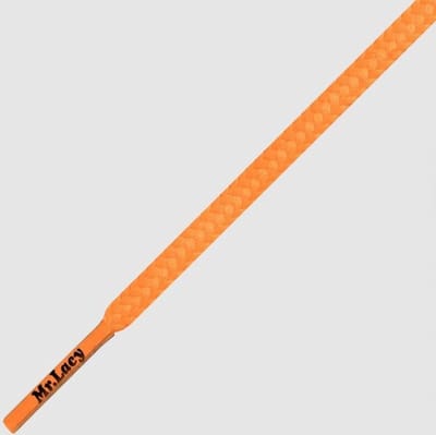 Goalies Slim Rond 4 mm x 125 cm - oranje - Voetbalschoen veters - MrLacy Hexagrip schoenveter