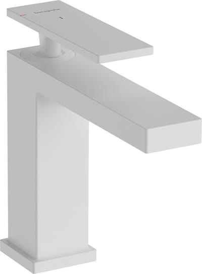 Hansgrohe Tecturis E - Wastafelkraan met afvoerplug, CoolStart, EcoSmart, mat wit 73018700