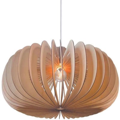 Nordlux Hanglamp Hazo, Ø 65 cm, naturelkleurig, hout