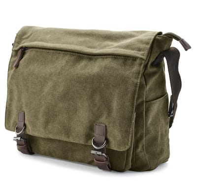 Legergroene Canvas Schoudertas