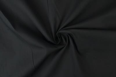 25 meter brandvertragende katoen stof - Zwart - 300cm breed