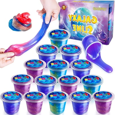 15 Pack Galaxy Slime Kit voor Kinderen, Perfecte Goodie Bag Stuffers, Slijm Bulk Feestfavorieten voor Jongens en Meisjes, Ontspanning en Stressverlichting