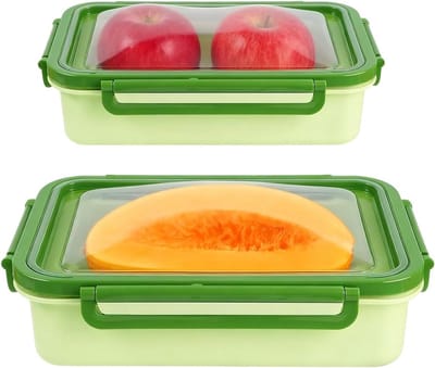 Herbruikbare silicone bewaarpods met elastische deksel en vierzijdige sluiting, ideaal voor het opslaan van groenten, fruit en restjes zoals avocado's, tomaten en citroenen